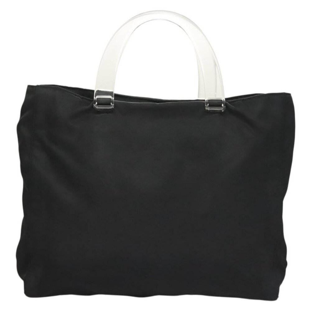 PRADA Hand Bag Nylon Black Clear Auth - Picture 2 of 16